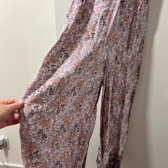 🌸 Cotton Candy LA Floral Boho Jumpsuit - Size L (Fits M/L) 🌸 - Picture 7 of 10